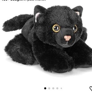 Wild Republic Black Cat Plush Stuffed Animal Hug'Ems 7" black cat new